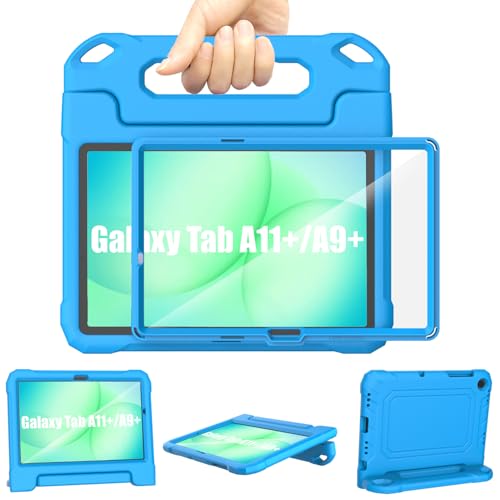Samsung Galaxy Tab A11 Plus/A9 Plus Case Kids 11 inch 2025/2023, TrendGate Lightweight Shockproof Samsung A11+ Plus Tablet Case Built-in Screen with Handle Stand for Galaxy Tab A11+/A9+ 11'' - Blue