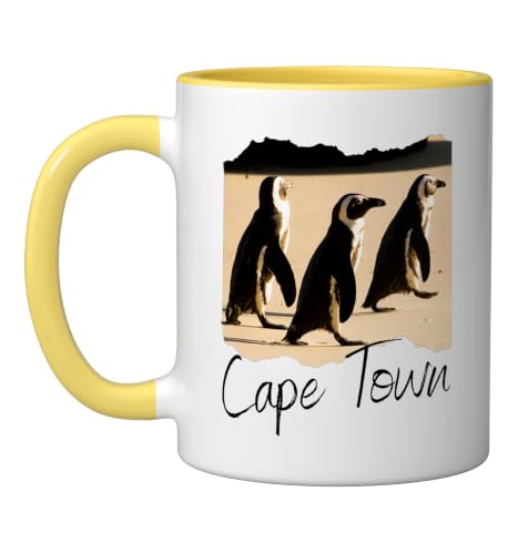 Cape Town Souvenir Cape Town Ceramic Mug, Yellow/White