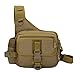 DASONG Angeln Crossbody Bag Taktisch Militär Crossbody Bag Outdoor Multifunktion Schultertasche für Sport Camping Radfahren-Khaki||One Size