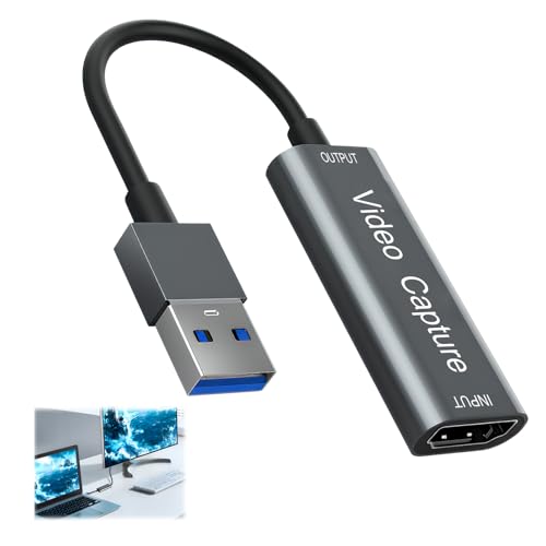 Pmqs USB auf HDMI Adapter f&uuml;r Monitor, USB 3.0/2.0 Hdmi Adapter Kompatibel mit Mehreren Windows 11/10/8.1/8/7, Mac OS, 1080P HD Konverter Kabelanschluss f&uuml;r PC, Laptop, Monitor, Projektor, TV