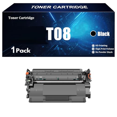 T08 Cartucho de tóner sin Chip Compatible con Canon T08 Cartuchos de tóner para impresoras Canon i-SENSYS X1238i 1238iF 1238P 1238R Tinta Negra Alto Rendimiento 11 000 páginas,BK-1 Piece