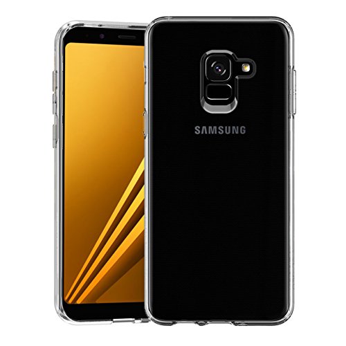Leathlux Cover per Galaxy A8 2018 trasparente con