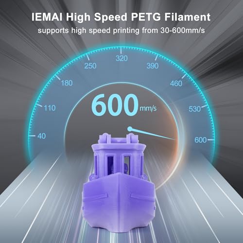 Image of IEMAI Translucent PETG Filament 1.75mm 10kg Bundle, Dual Color Gradient 3D Printer Filament Up to 600mm /s Printing, 1kg Spool 10 Rolls for Lampshades Artwork & Home Decor