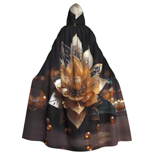 Cape blanche fleur de lotus pour Halloween peignoir grande taille adulte