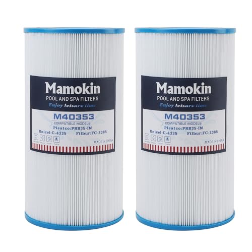 Mamokin C-4335 Spa Filter Replaces Pleatco PRB35-IN, Guardian 409-219, Filbur FC-2385, Unicel C-4335, 03FIL1300, 17-2482, 25393, 303557, 817-3501, R173431, 35 sq.ft, Hot Tub Filter 2 Pack