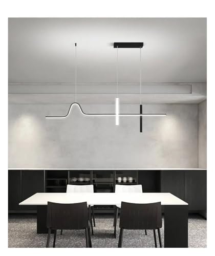 Lustre LED suspendu blanc 120cm éclairage table salle à manger avec télécommande - 6