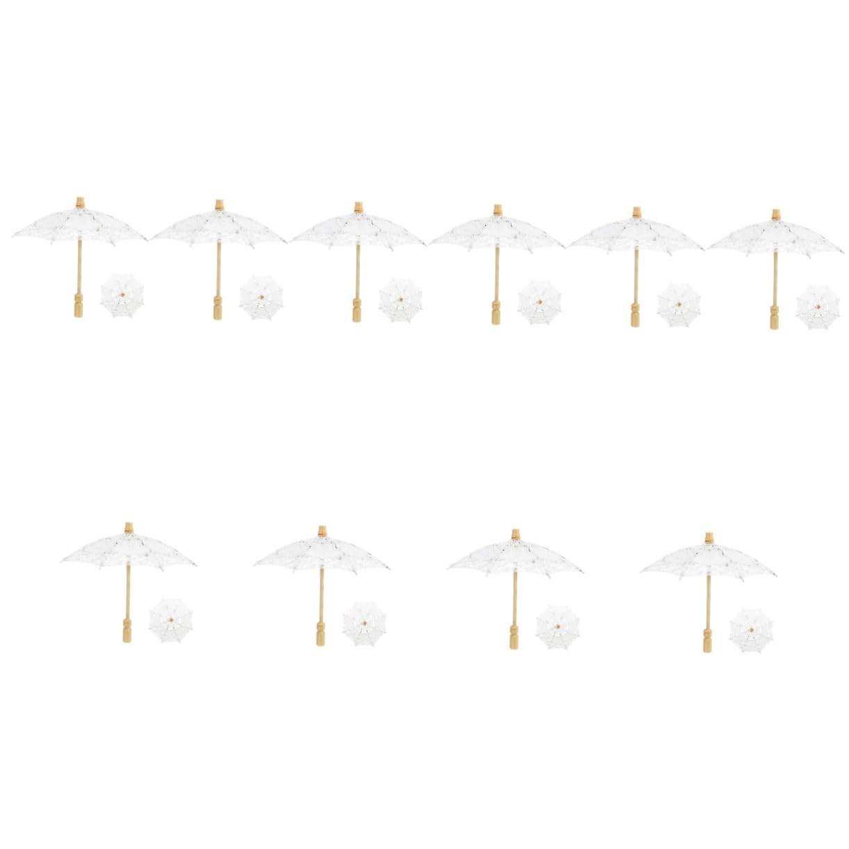 10 Pièces Parapluie Coton Parapluie Parasol de Mariage s de Mariage clairs Floral Wedding Decorations Décoration de Costume de mariée de Broderie