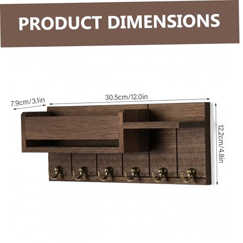 Soporte de pared para llaves de madera para evitar perder llaveros 5