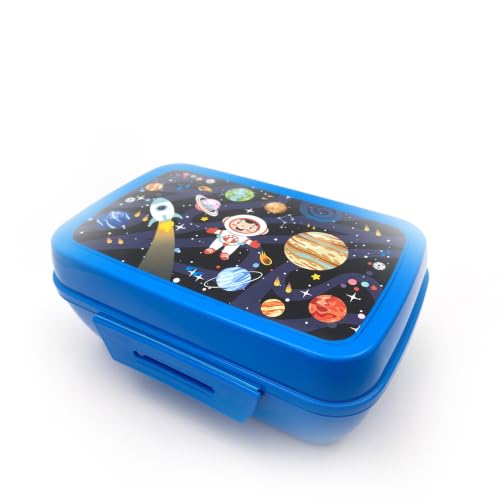 Fackelmann Lunch Box Rettangolare "Space" 2.2L Portapranzo Grande Bambini in PP con Clip Ideale…