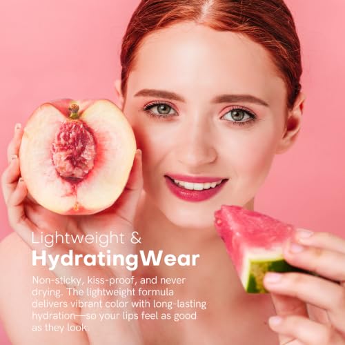 Image of bayfree Lip Tint Stain Set, 2 PCS Korean Water Tint Lightweight Non-sticky, Waterproof Long Lasting Liquid Blush & Lip Stain, Transfer-Proof, Matte Finish Lip Color Makeup (juicy)