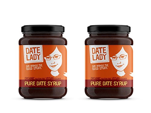 Date Lady Organic Date Syrup 12 Ounce Glass Jar | Vegan, Paleo, Gluten-free & Kosher (2-Pack)