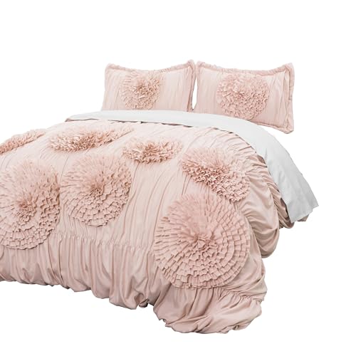 Set de edredón Serena de 3 piezas en color pink blush tamaño Full Queen 8