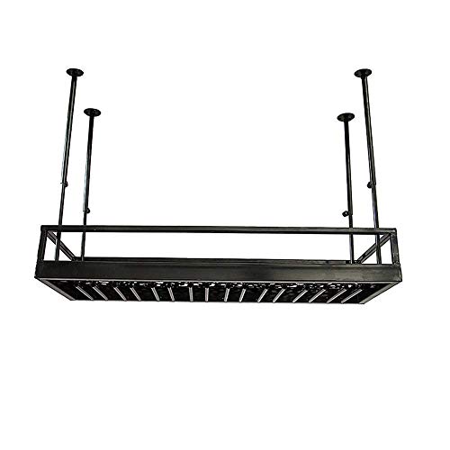 Weinregal, Loft-Wand, Metall, Schmiedeeisen, Deckenaufbewahrung, Weinregal, hängendes Weinflaschenregal und Gläserregal, Weinregal, hohes Glasregal, Gerüst, Barzubehör, Regale Needed
