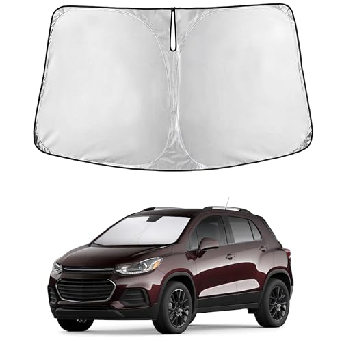 Image of EcoNour Windshield Sun Shade Compatible for Chevrolet Trax 2013-2023 | SUV Front Window Sunshade | Foldable Sun Visor Protector | Blocks UV Rays & Reduces Interior Heat