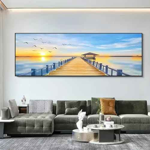 Impression d'art mer et paysage de plage grand format pour mur salon
