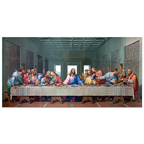 Jesus Christ Canvas Wall Art The Last Supper Poster Modern Religious God Poster Hd Print Painting Picture Artwork For Bedroom Living Room Decor Unframed (16"X31", Ys-B) #TOP5
