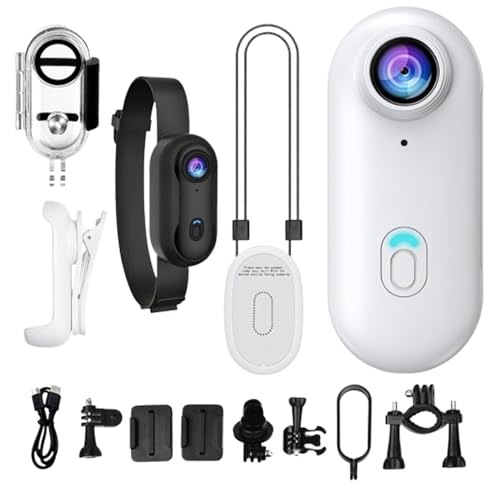 Caméra d'action étanche 4K avec enregistrement audio et vidéo, clip magnétique et 360° pour cyclisme, moto, gym, randonnée, voyage, sports de plein air et vlogging