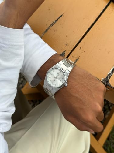Image of PRX Quartz Watch with Green Dial, Stainless Steel
