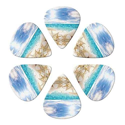 Ocean Beach Lot de 6 médiators pour guitare acoustique, guitare électrique, basse, ukulélé – fins, moyens et épais - Les Beatles, Paul McCartney, John Lennon, RIngo Starr, George Harrison Ocean Beach Lot de 6 médiators pour guitare acoustique, guitare électrique, basse, ukulélé - fins, moyens et épais – Image 5