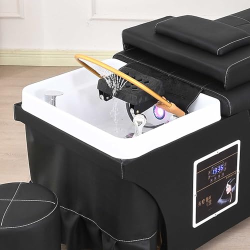 MKYOKO Shampoo Bed, Beauty Bed for Barber Shop and Hair Salon, Head Treatment Bed, Beauty Bed for Beauty Salon, Flat-Laying Thai Massage Beauty Salon Intelligent Beauty Bed,Brown - Image 4