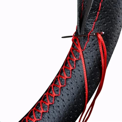 Capa Volante Couro Costurada Carro Fácil Aplicação Universal (Pre...