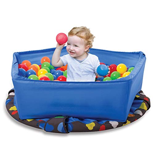 smarTrike 9200000 Indoor Toddler Trampoline with Handle, Ball Pit with 100 Balls Included