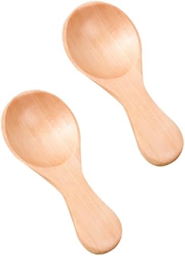 2 mini cucharas de madera con mango corto, perfecto para pequeños frascos de mermelada especias, condimentos, azúcar, miel, café, té, mostaza, disponible en Yaxa Mexico