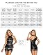 sunshinelady Damen Lederkleid Kunstleder für Mollige Frauen Mesh Ärmellos Dessous Bodycon Clubwear Sexy Kleid Damen Neckholder Babydoll Minikleid Curvy Partykleid Elegant Schwarz Große Größen S