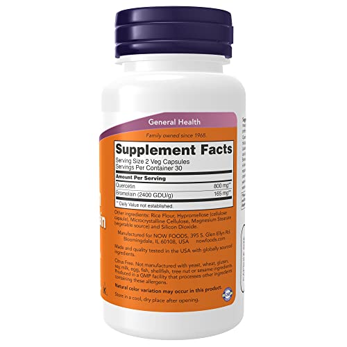 NOW Supplements, Quercetin with Bromelain, Balanced Immune System - Image 3