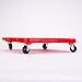 Cosom Scooter Board, 16 Inch Children's Sit & Scoot Board with 2 Inch Non-Marring Nylon Casters & Safety Guards for Physical Education Class, Sliding Boards with Safety Handles, Red