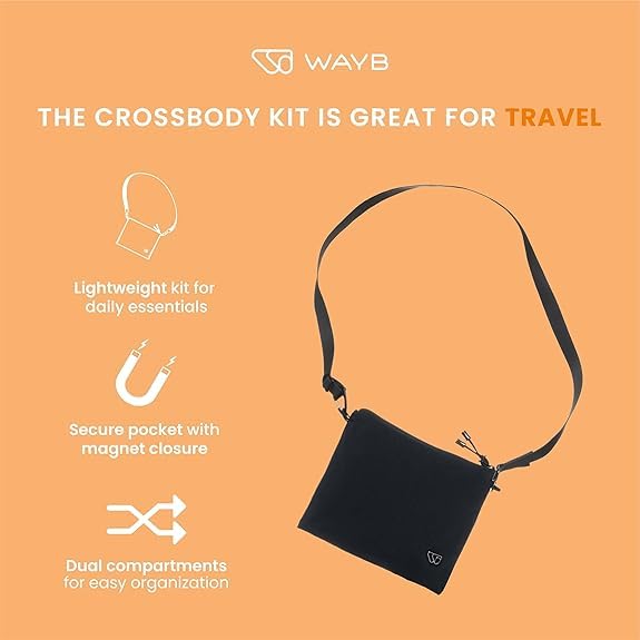 WAYB Crossbody Bag - Secure Phone Storage | Organized Compartments | Durable Fabrics | Adjustable & Detachable Strap3