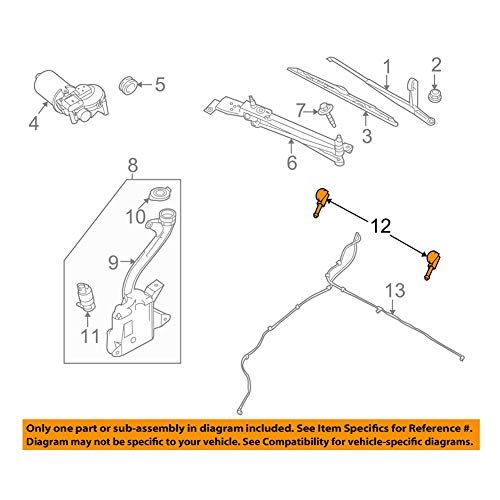 Cheriezing 2 Pcs Front Windshield Washer Nozzles Wiper Spray Kit Single Hole Compatible For 2008 2009 2011 Ford Focus, 2007-2011 Edge, 2007-2010 Lincoln Mkx # 8S4Z17603Aa #TOP6