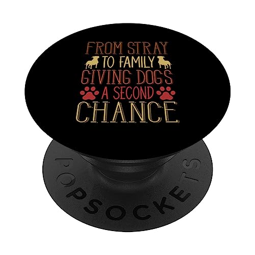 From Stray to Family Dog Rescue PopSockets PopGrip