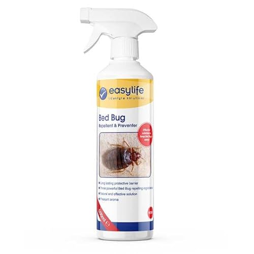 Easylife Bed Bug Treatment, Natural Bed Spray Freshener, Repellent Spray Bed Bug Treatment for The Home 500ml - Fully Guaranteed