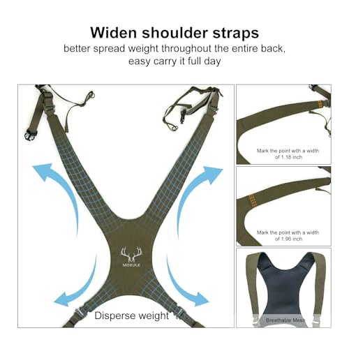 Image of MOXULE Binocular Harness Chest Pack: Bino Case with Rangefinder Pocket for Hunting Birdwatching and Hiking