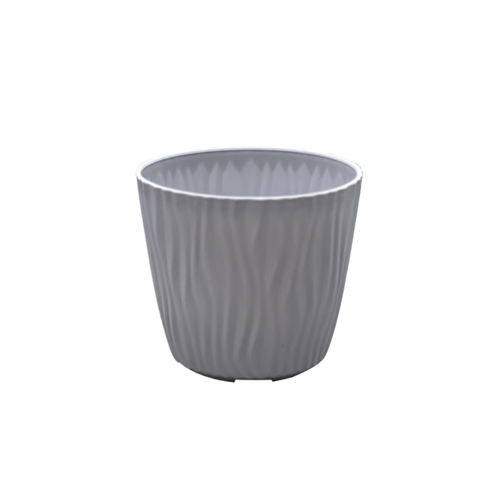 JUAKSQZYI Flower Pots with Drainage Holes and Trays Plastic Lightweight Plant Pots Plant Containers for Indoor/Outdoor(Grey)