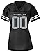 Womens Custom Football Replica Team Jersey (Small, Black - Grey Font)
