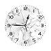 Grey Marble Wall Clock Silent Non Ticking 10 Inch Quartz Battery Operated Vintage Round Clock Home Decor for Kitchen Living Room Bedroom Bathroom Office