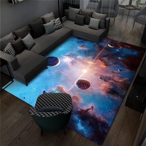Moquette sol tapis bleu galaxie 200x300cm contre le bruit de pas - 2