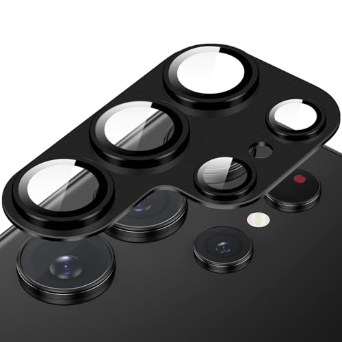 #VerdientProvisionen<br>Kameraschutz für Samsung Galaxy S25 Ultra 5G Kamera Schutzfolie 9H Härte Panzer Schutz Glas Aluminiumlegierung Linsenschutz Kamerafolie HD Camera Protector für Galaxy S25 Ultra 5G - Schwarz