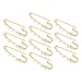 COHEALI Safety Pins with 5 Loops 10Pcs Gold Brooch Pins for DIY Crafts Jewelry Making Sewing Clothes Blankets Skirts Accessories
