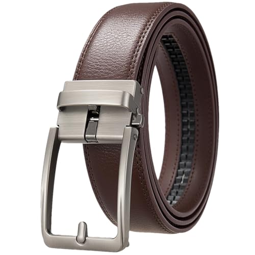 YTR6TW Men Leather Belts Luxury Trendy Fashion Automatic Buckle Belt Men's Jeans Waist Strap