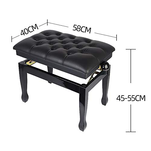 TEmkin Tabouret de Piano, Banc de Piano réglable en Hauteur, Tabouret de Piano rembourré en Cuir de Luxe, Tabouret de Clavier Confortable, capacité de Charge jusqu’à 200 kg, Multifonction - Les Beatles, Paul McCartney, John Lennon, RIngo Starr, George Harrison TEmkin Tabouret de Piano, Banc de Piano réglable en Hauteur, Tabouret de Piano rembourré en Cuir de Luxe, Tabouret de Clavier Confortable, capacité de Charge jusqu'à 200 kg, Multifonction – Image 7