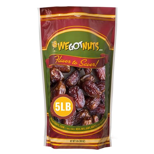 Premium Medjool Dates (5 lbs) , Soft, and Sweet