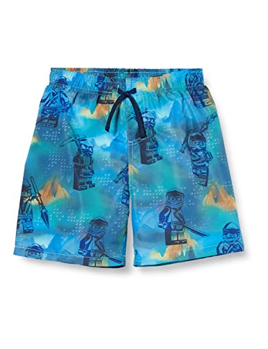 Lego Wear Jungen Lwpatrik Ninjago Lsf 50 Plus Badeshorts, Blau (Light Blue 525), (Herstellergröße: 140)