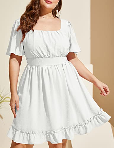 WEESO Summer Dresses for Women 2023 Casual Square Neck Floral Cottagecore Dress3