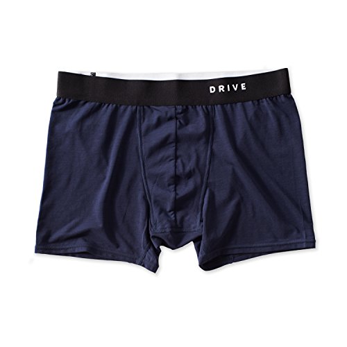 DRIVE Mens Athletic Trunks Underwear (Large (32-33), Navy)