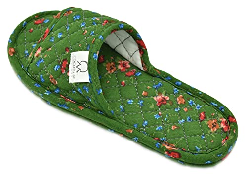 Image of Ultralight Soft Indoor Open Toe Cotton linen Slippers Absorb Sweat Cloth Bottom House Slippers