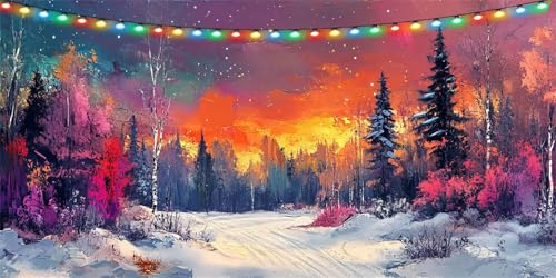 Diamond painting paysage d'hiver 40x80cm, le cadeau créatif idéal