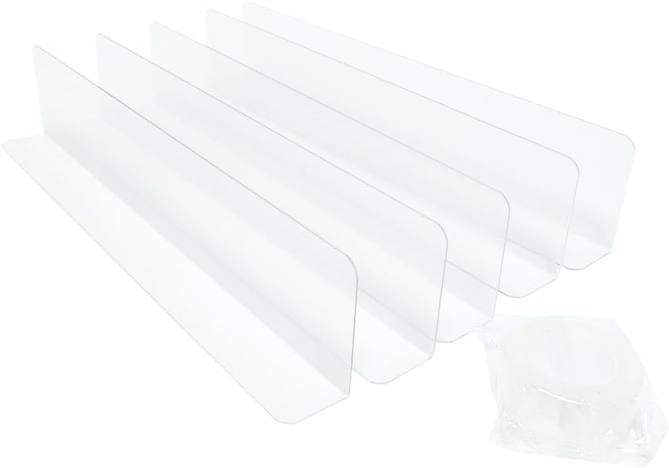 Under The Couch Blocker Clear Toy Blockers for Furniture - Stop Things from Going Under Couch Sofa Bed and Other Furniture (5Pcs-15.75" L*2" H Total 78.74" L)